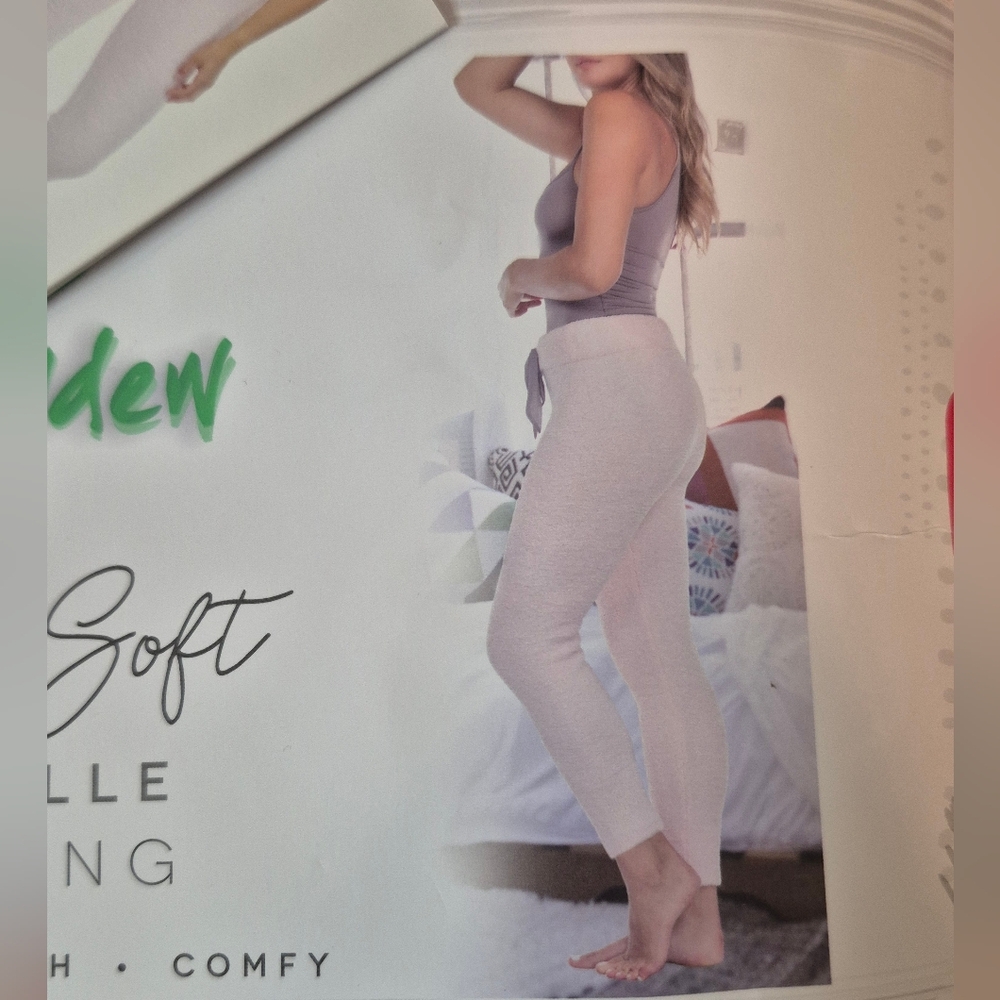 Honeydew Intimates Chanille Leggings NWT Pink Soft Cozy Comfy Stretch Loungewear